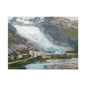 Glacier Village Matte Canvas Print