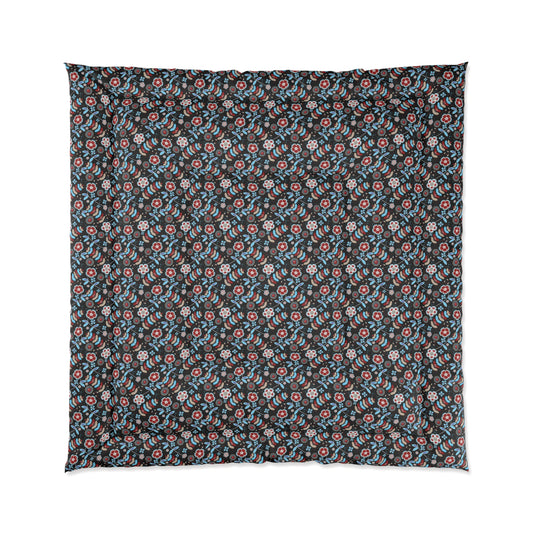 Floral Print Comforter - Cozy Bedding, Home Decor, Gift for Her, Bedroom Upgrade, Seasonal Decor