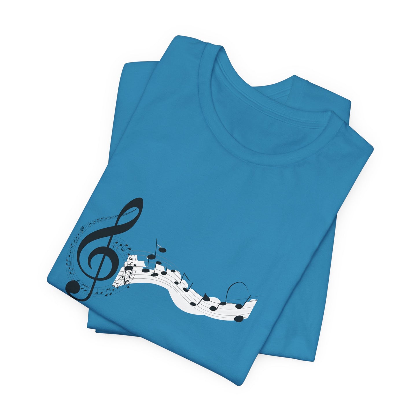 Musical Notes Short Sleeve Tee for Music Lovers