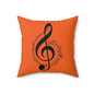 Musical Note Throw Pillow