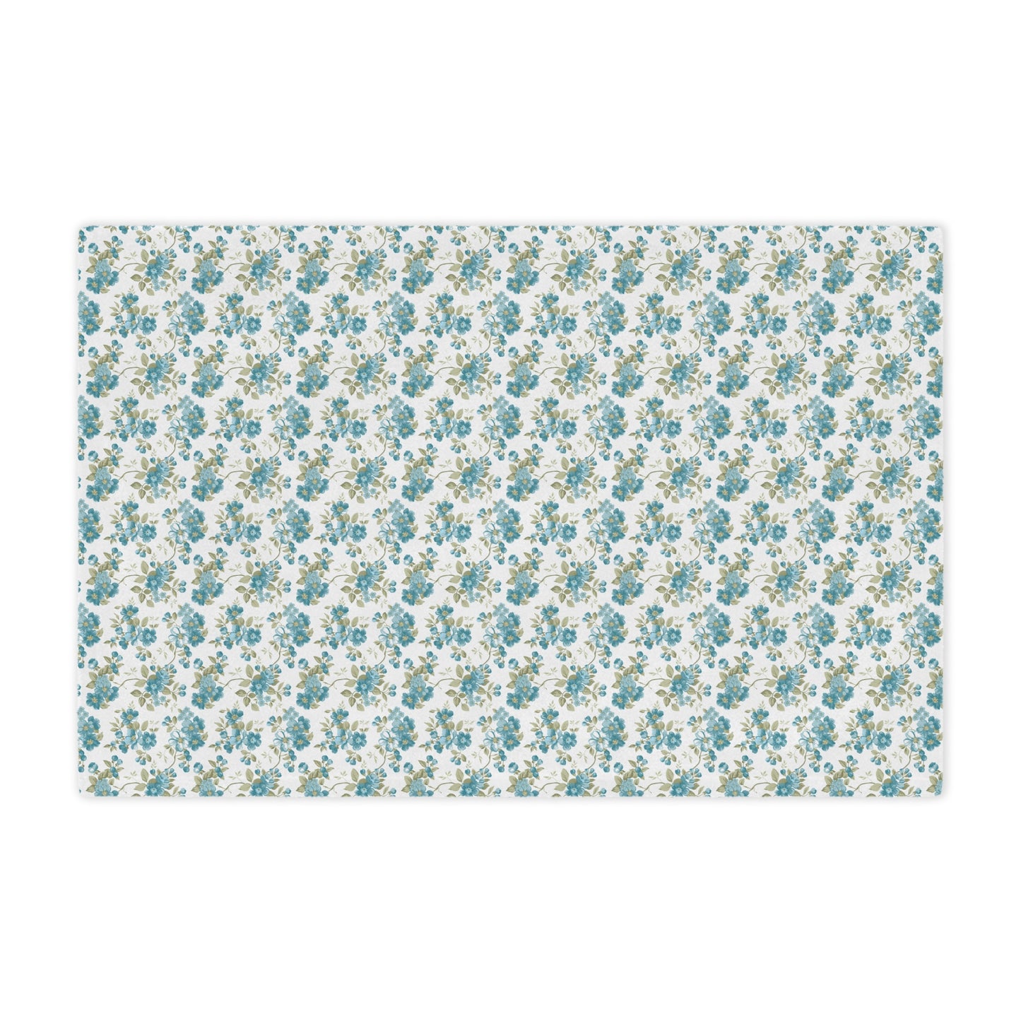 Floral Minky Blanket — Vintage Blue Rose Throw for Cozy Home, Nursery, Gift