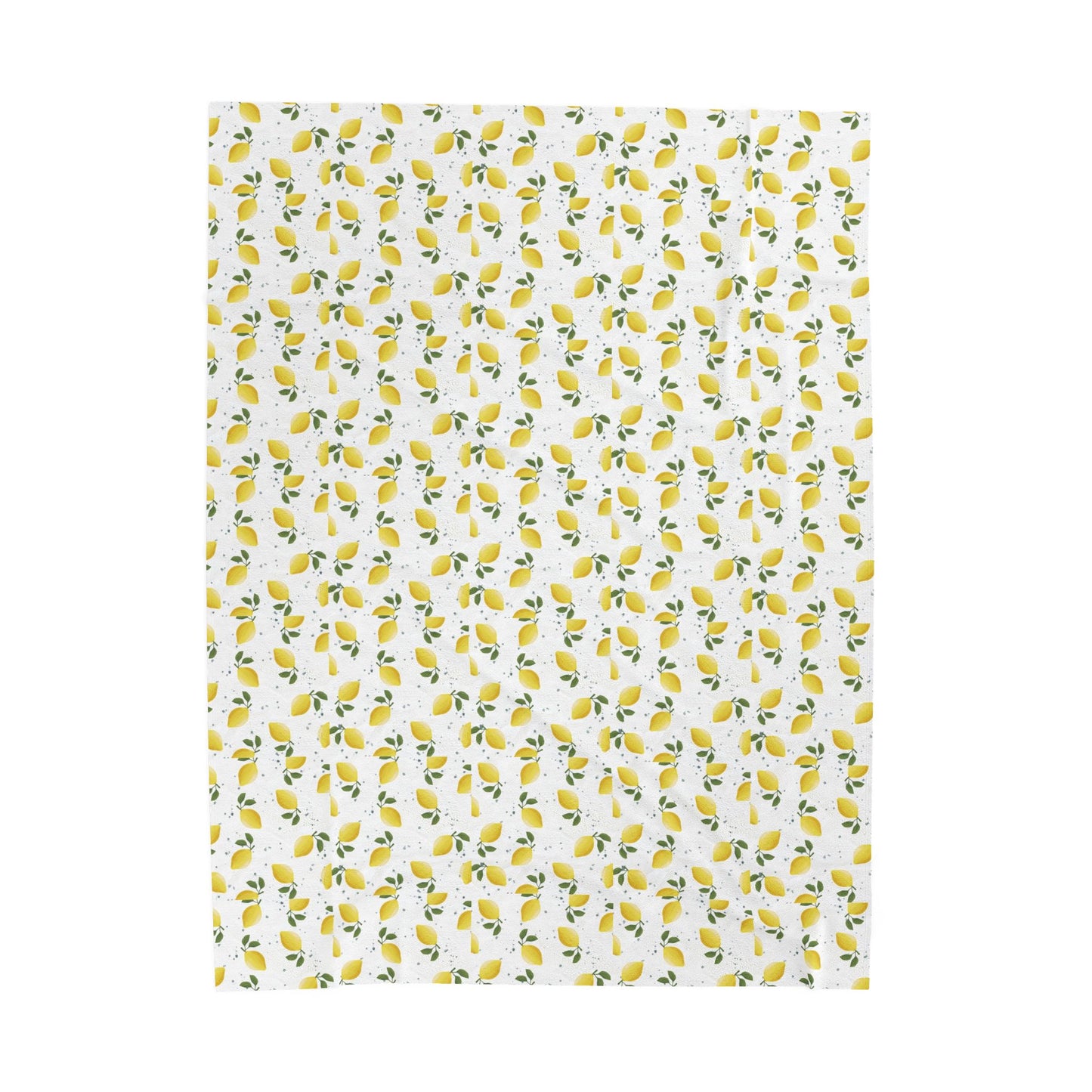 Lemon Floral Velveteen Plush Blanket - Cozy Throw for Home Decor, Gift for Her, Nursery Blanket, Mother's Day, Summer Vibes