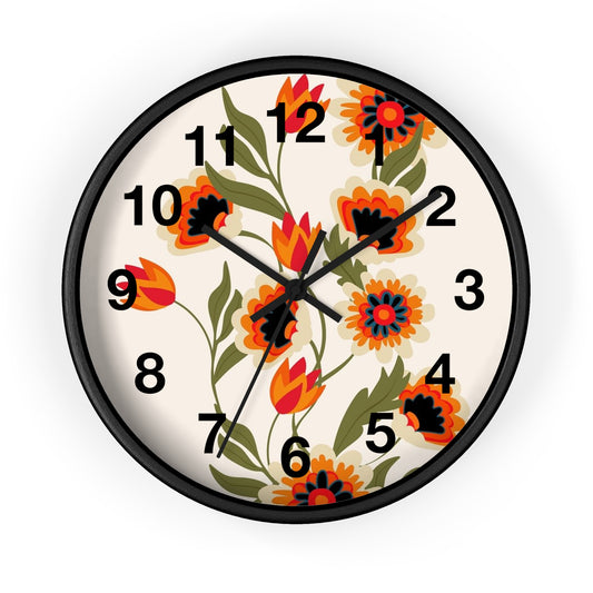 Vintage Floral Wall Clock | Rustic Home Decor | Gift for Her