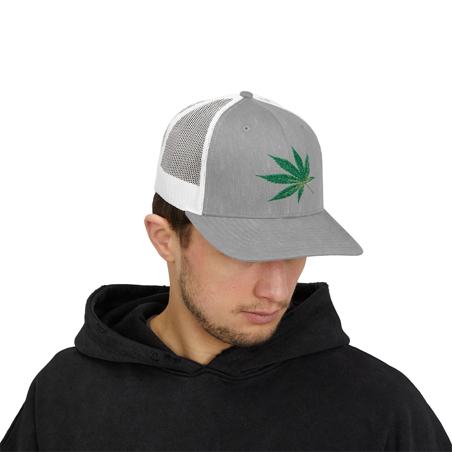 Cannabis Leaf Snapback Trucker Cap | Stylish Hat for Weed Enthusiasts | Perfect for Festivals, Parties, Gifts, and Outdoor Adventures