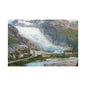 Glacier Village Matte Canvas Print