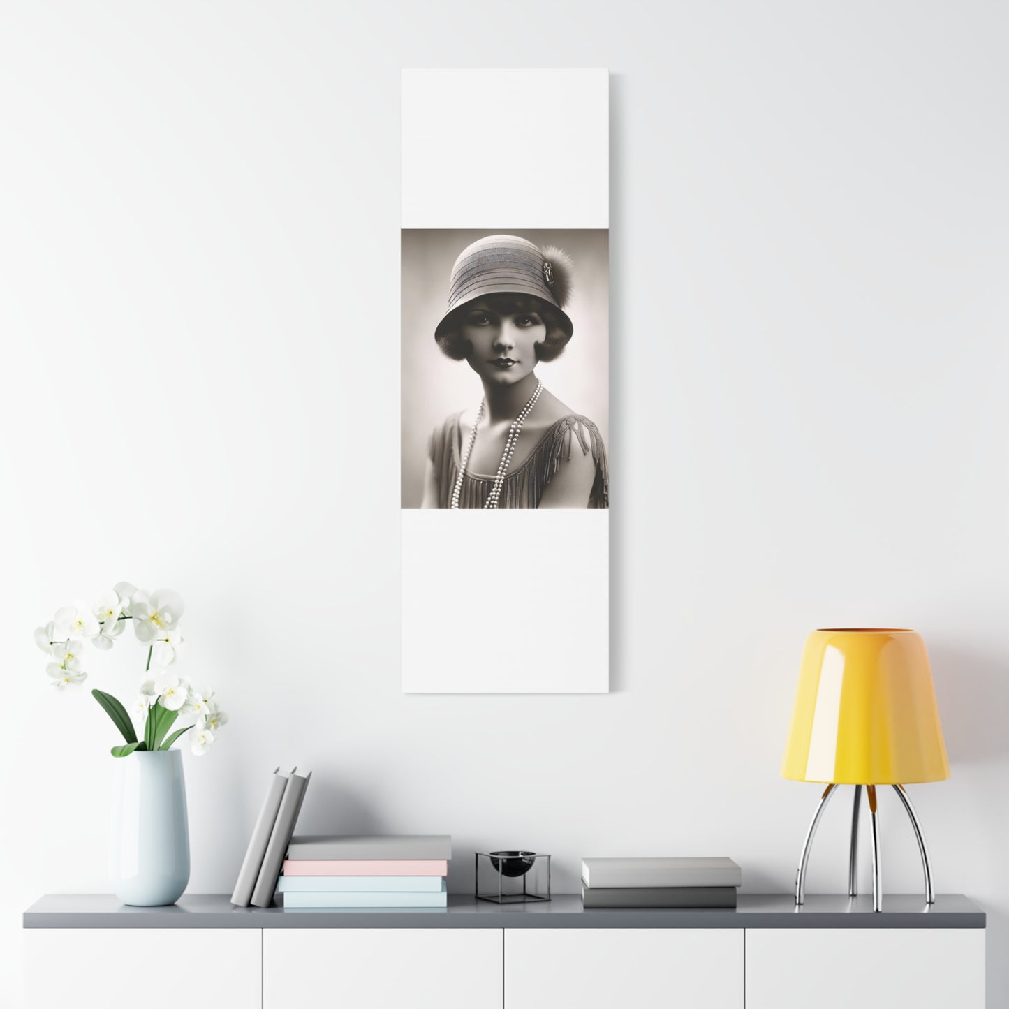 Vintage 1920s Flapper Portrait Canvas