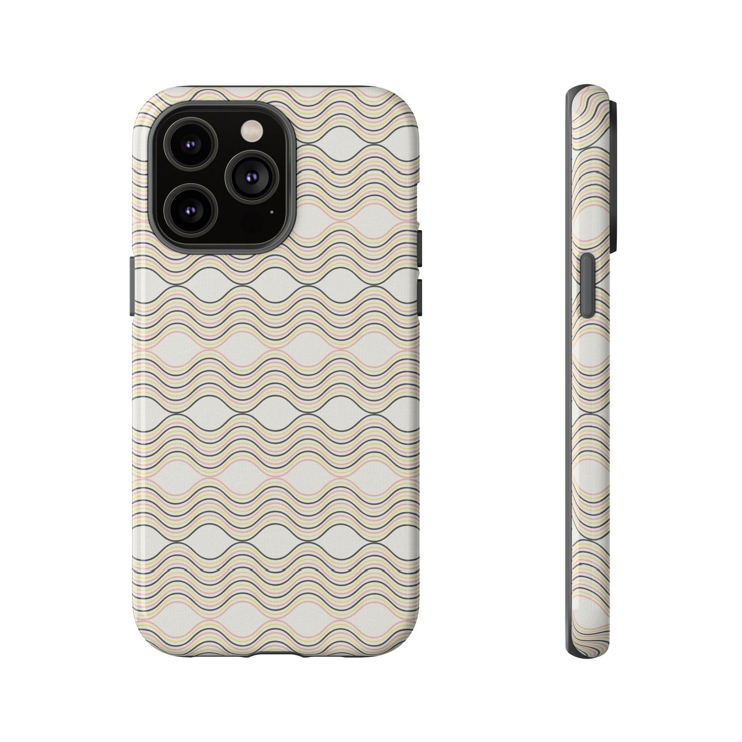 Stylish Phone Case for Tough Protection, Wavy Design, Chic Accessory, Gift for Her, Trendy Tech, Holiday Gift Idea