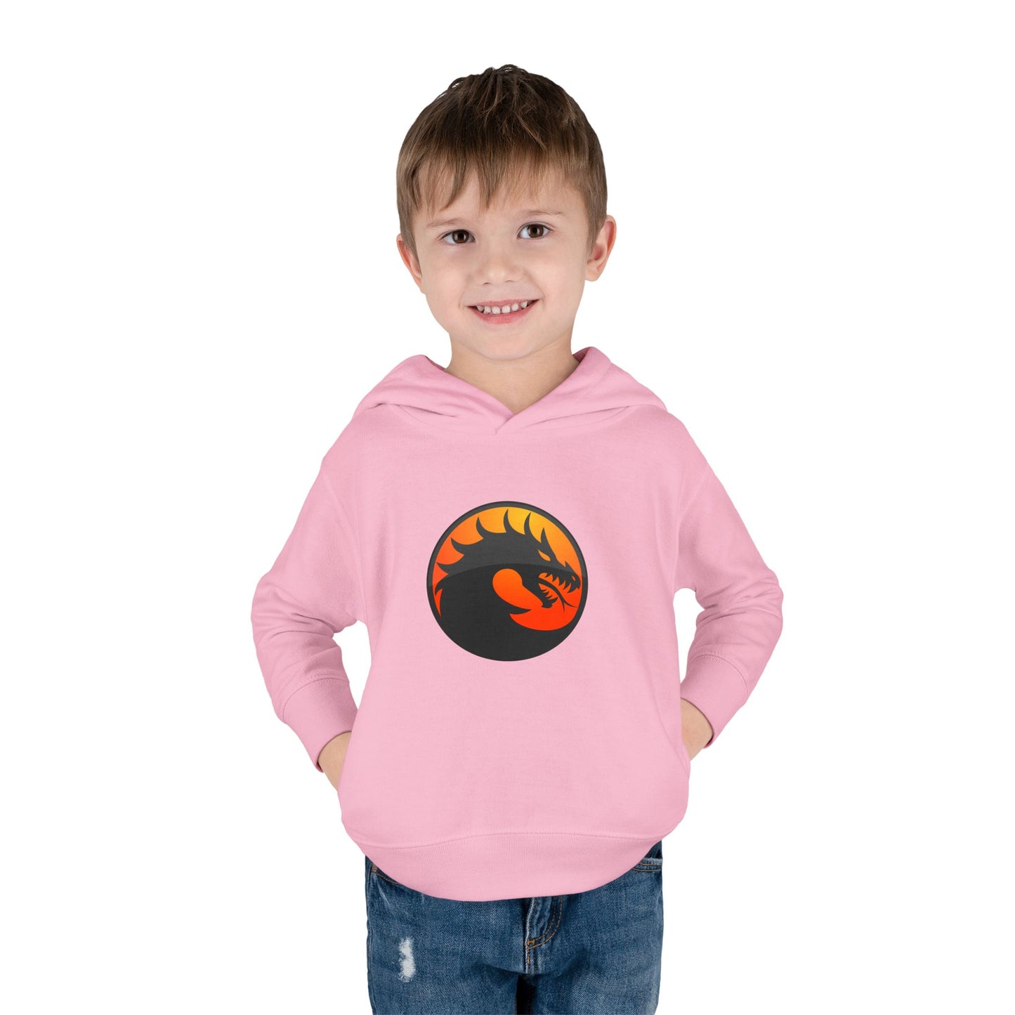 Toddler Fleece Hoodie with Dragon Design, Cozy Kids Pullover, Perfect for Playtime, Birthday Gift, Halloween Costume, Dragon Lover Apparel