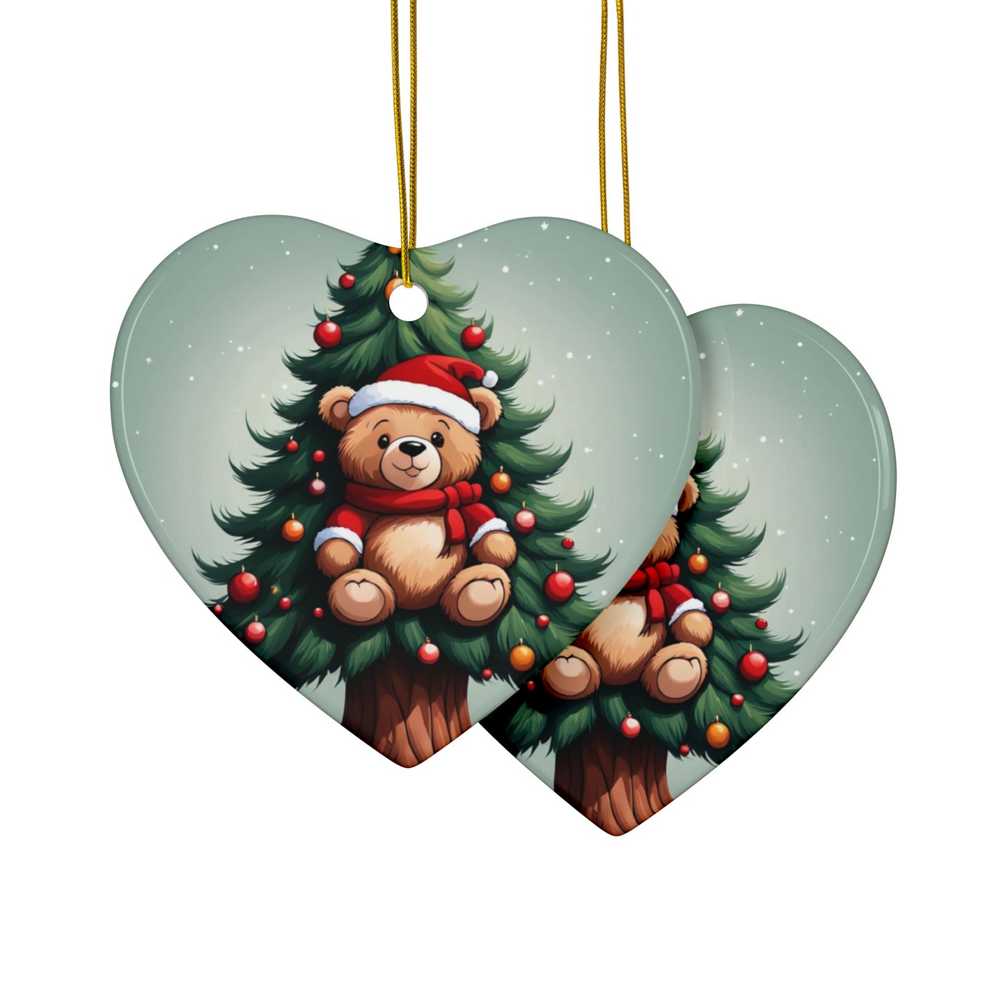 Ceramic Ornaments, 2-Side Print, (1pc, 3pcs, 5pcs, 10pcs)