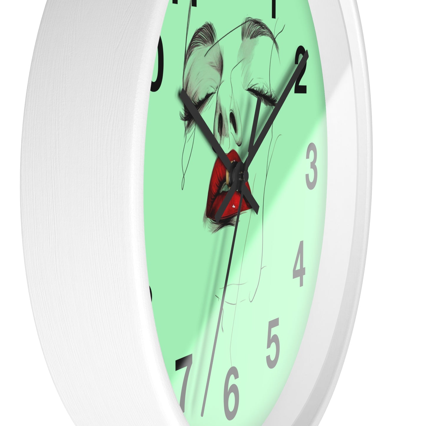 Artistic Lips Wall Clock, Modern Decor, Home Accent, Unique Gift, Stylish Wall Art, Boho Living Space