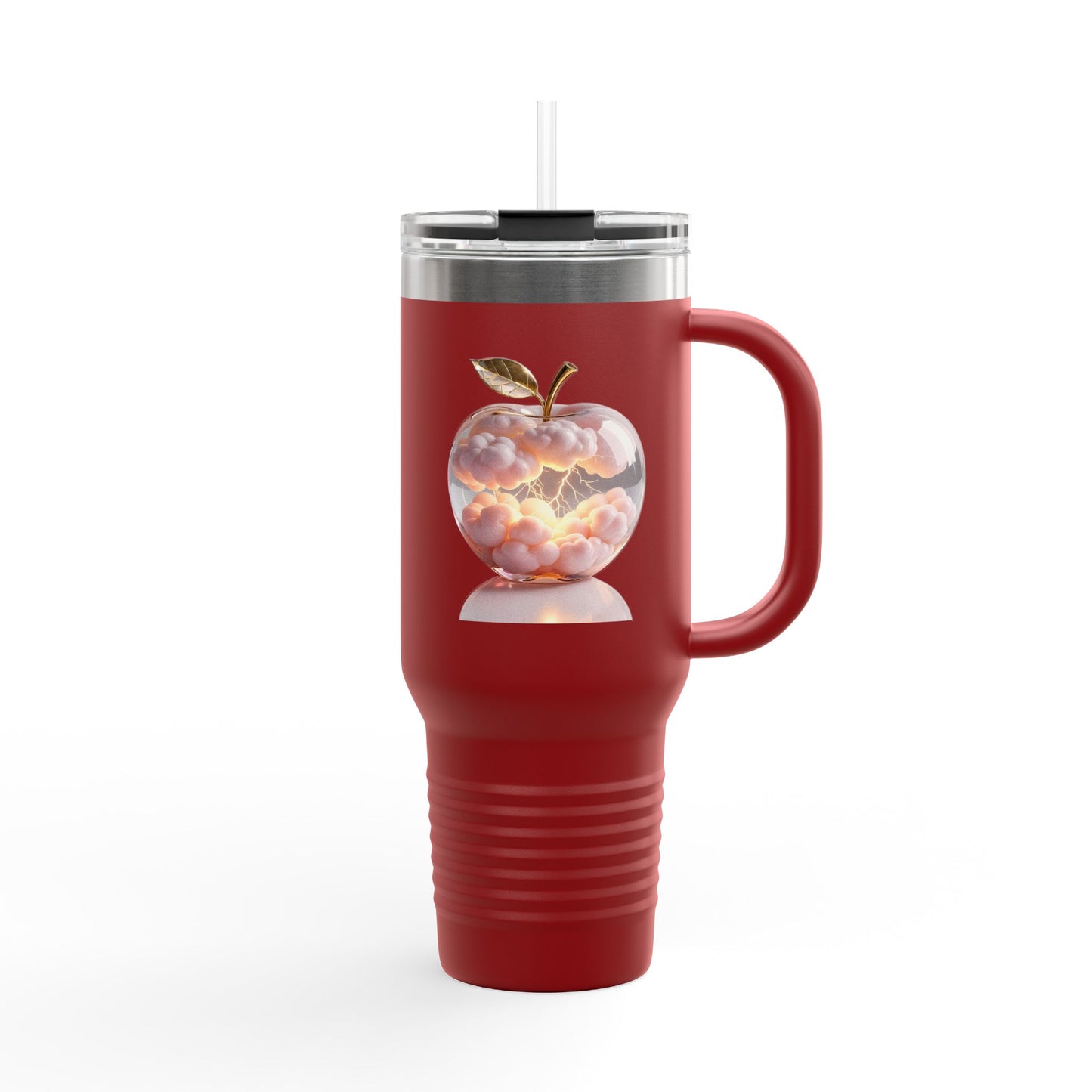 Insulated Travel Mug with Stylish Fruit Design, Customizable Travel Cup, Ideal for Gifts, Hot Cold Drinks, Coffee Lover's Companion