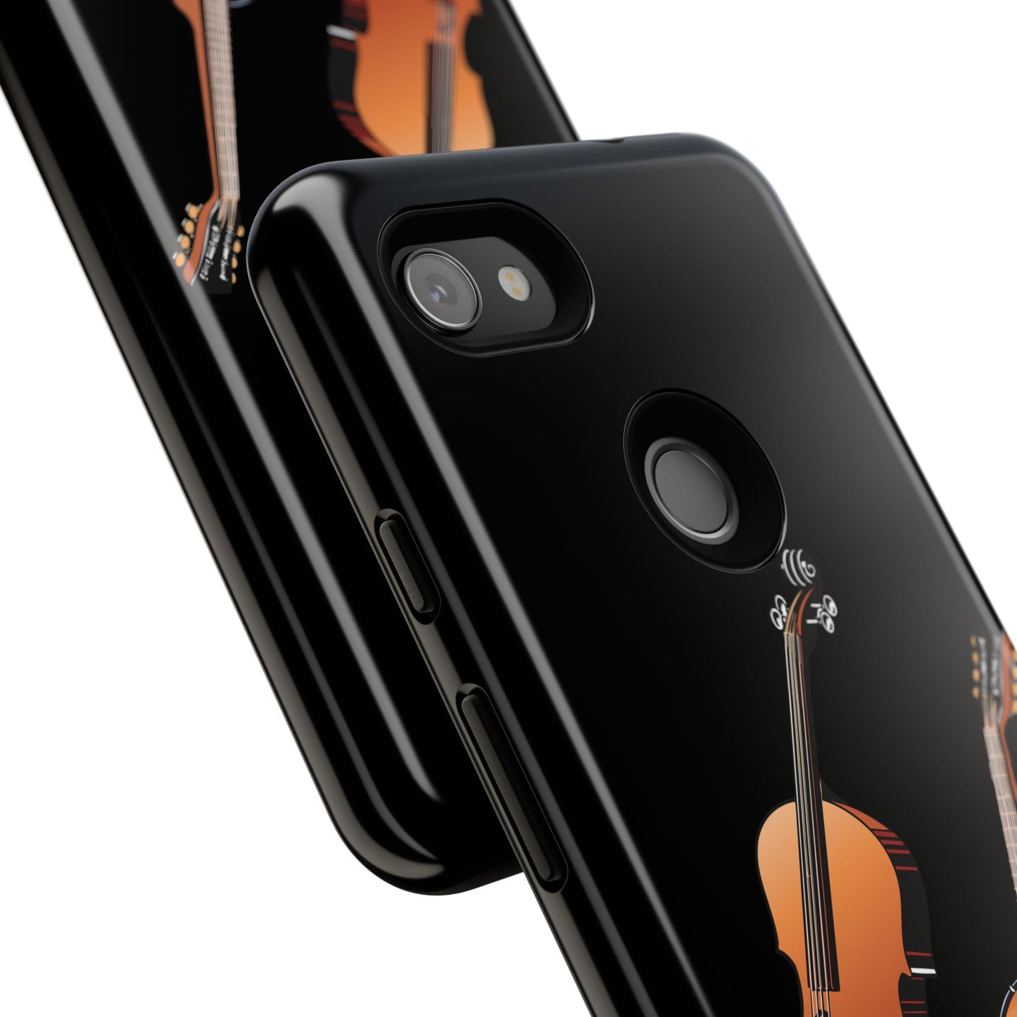 Musical Instrument Phone Case - Violin & Banjo Design, Music Lover Gift, Unique Phone Cover, Holiday Gift, Durable Tough Cases