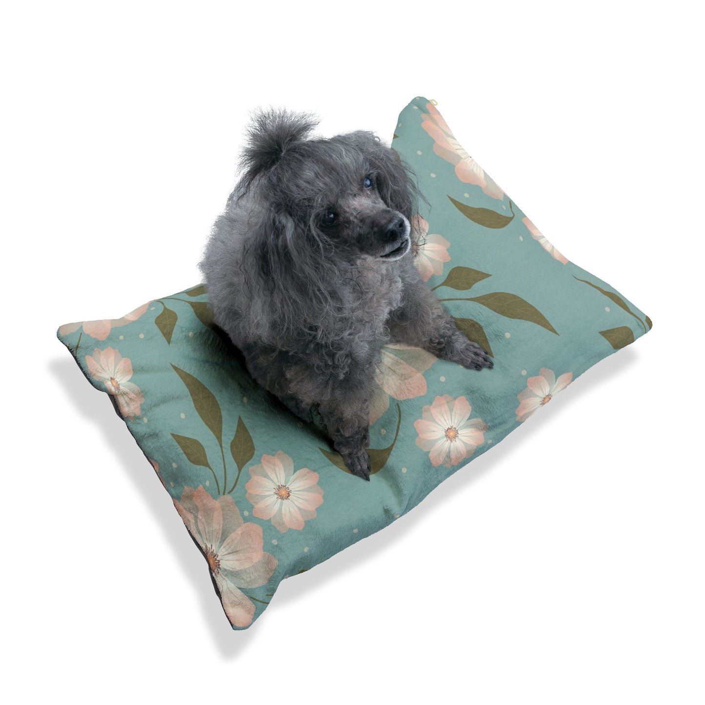 Floral Cozy Pet Bed - Soft Dog Bed, Cat Bed, Pet Sleeping Pad, Cute Pet Decor, Flower Pattern Bed for Dogs and Cats