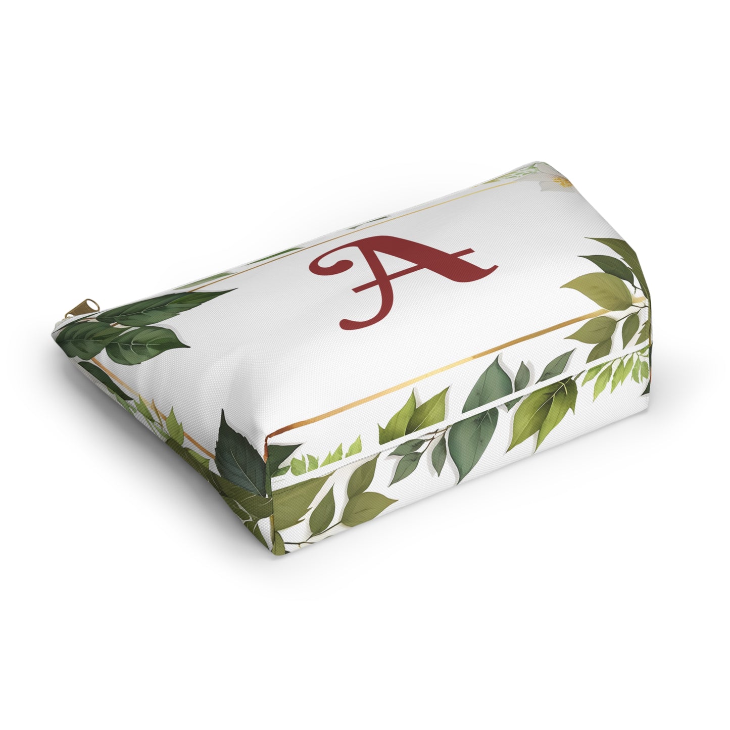 Personalized Floral Accessory Pouch, Makeup Bag, Gift for Her, Initial Pouch, Travel Organizer, Custom Cosmetic Bag
