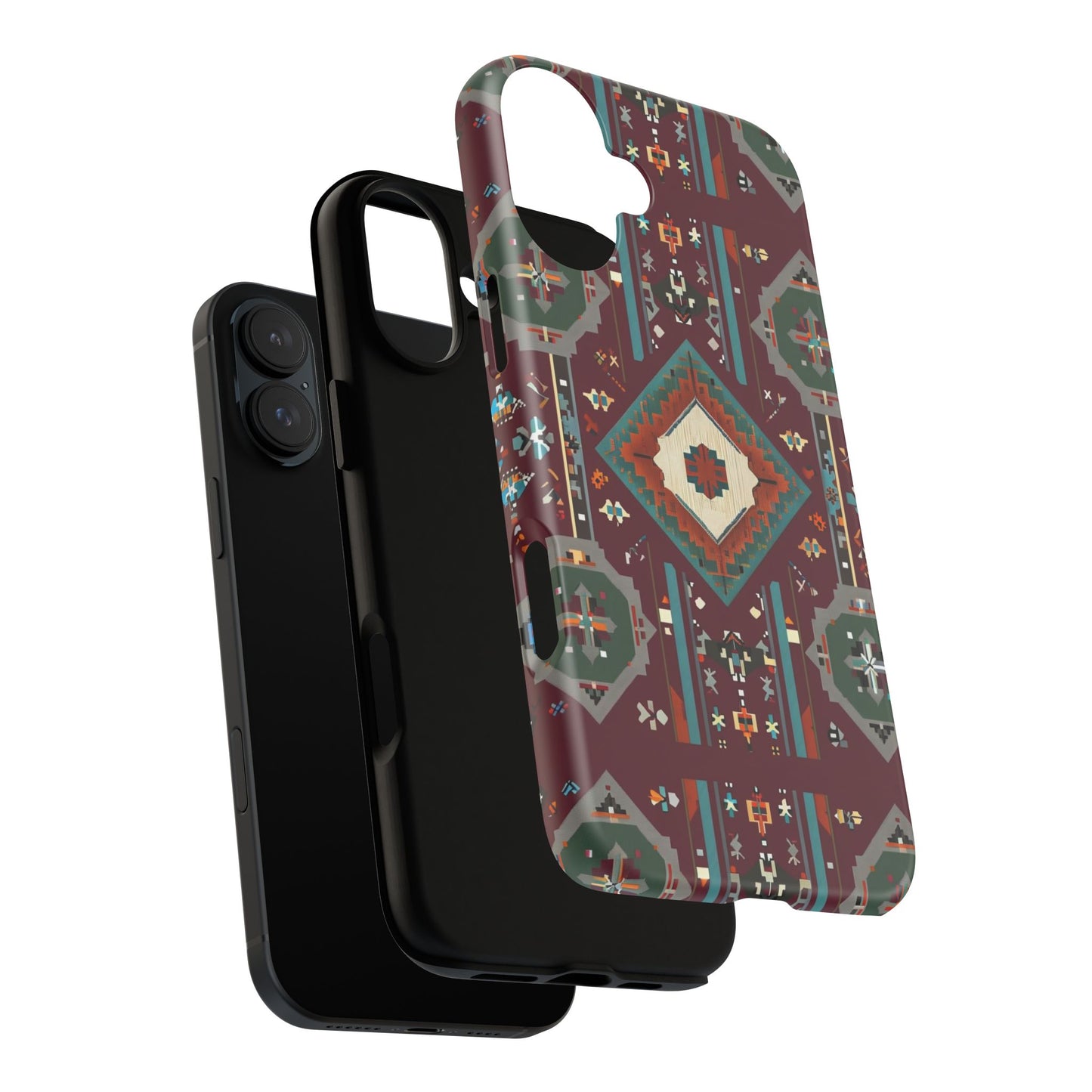 Tribal Pattern Phone Case - Boho Chic, Tough Durable Cover, Stylish Tech Accessory, Gift for Him/Her, Festival Essentials