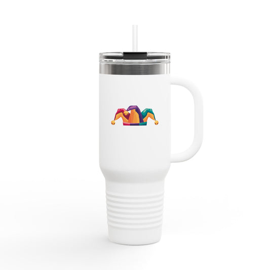 Colorful Insulated Travel Mug, Perfect for Road Trips, Camping, Parties, Gifting, or Everyday Use - 40oz Humor Design
