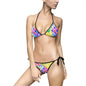 Vibrant Women's Bikini Swimsuit, Colorful Beachwear, Summer Pool Party, Vacation Swimwear, Fun Print Swim Set, Holiday Swimwear