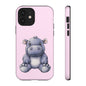 Cute Hippo Phone Case - Tough Cases, Animal Phone Cover, Kawaii Accessories, Gifts for Kids, Unique Tech Gear