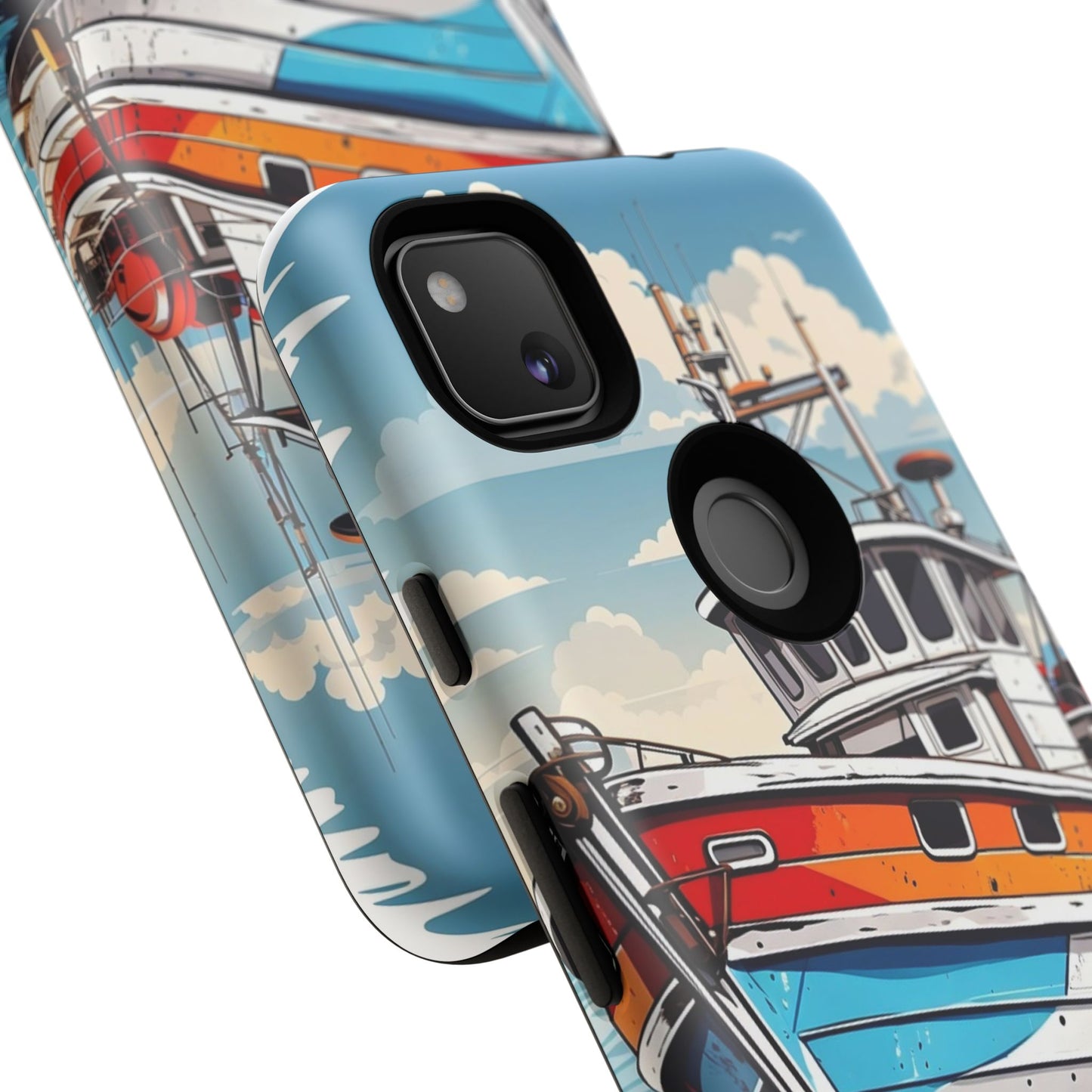 Colorful Fishing Boat Phone Case | Nautical Gift, Marine Design, Coastal Aesthetic, Summer Vibes, Sea Lover's Accessory