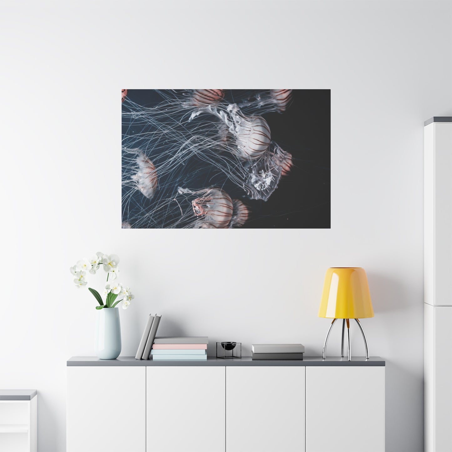 Jellyfish Swarm Matte Stretched Canvas