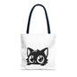 Adorable Cat Face Tote Bag | Cute Kitten Shopping Bag | Gift for Cat Lovers | Everyday Use | Eco-Friendly Accessory