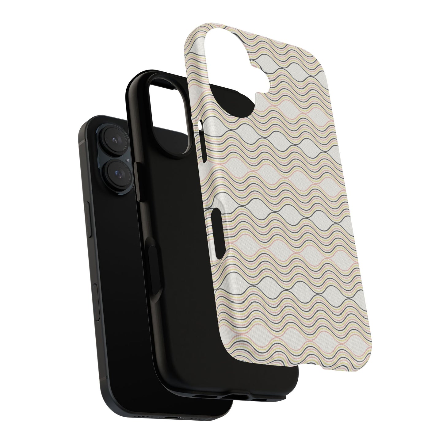 Stylish Phone Case for Tough Protection, Wavy Design, Chic Accessory, Gift for Her, Trendy Tech, Holiday Gift Idea