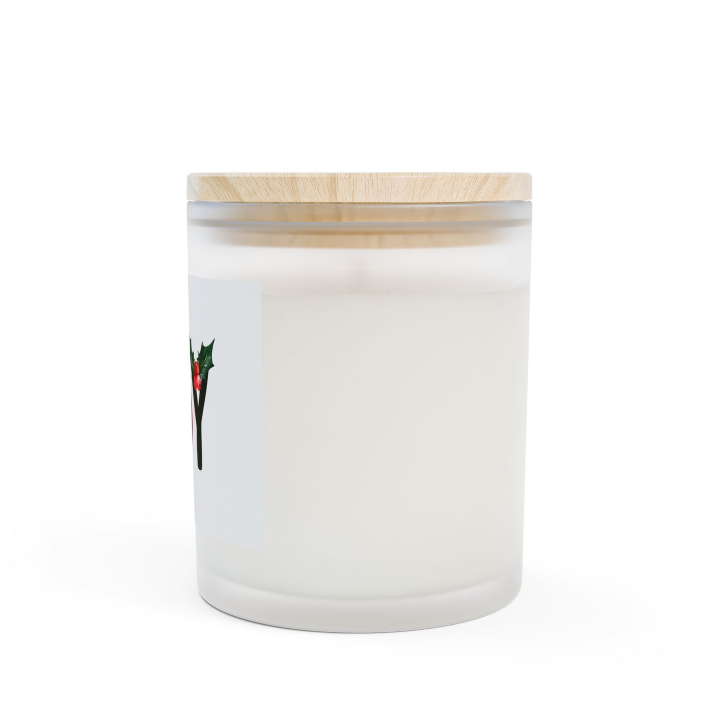 Joyful Holiday Candle - 11oz Frosted Glass Christmas Candle