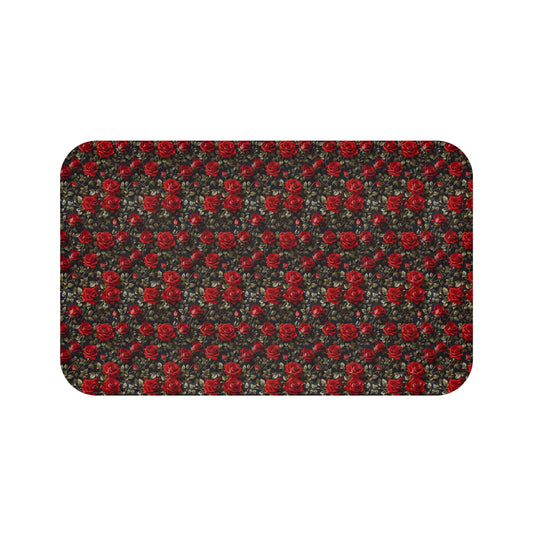 Vintage Floral Bath Mat, Elegant Rose Design Mat, Floral Home Decor, Bathroom Accessories, Cozy Gift Idea