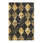 Elegant Area Rug with Gold and Black Pattern