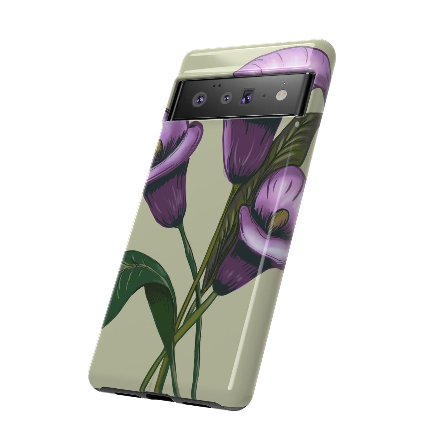 Floral Phone Case - Tough Cases, Purple Flower Design, Cell Phone Accessories, Gift for Her, Nature Lover Essentials
