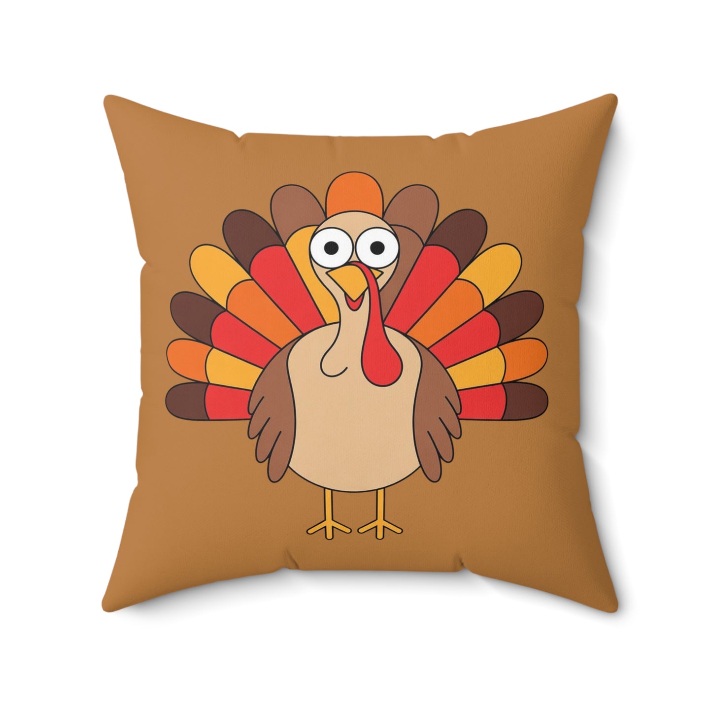 Thanksgiving Turkey Pillow, Cute Square Cushion, Fall Decor, Holiday Gift, Home Decoration, Cozy Thanksgiving