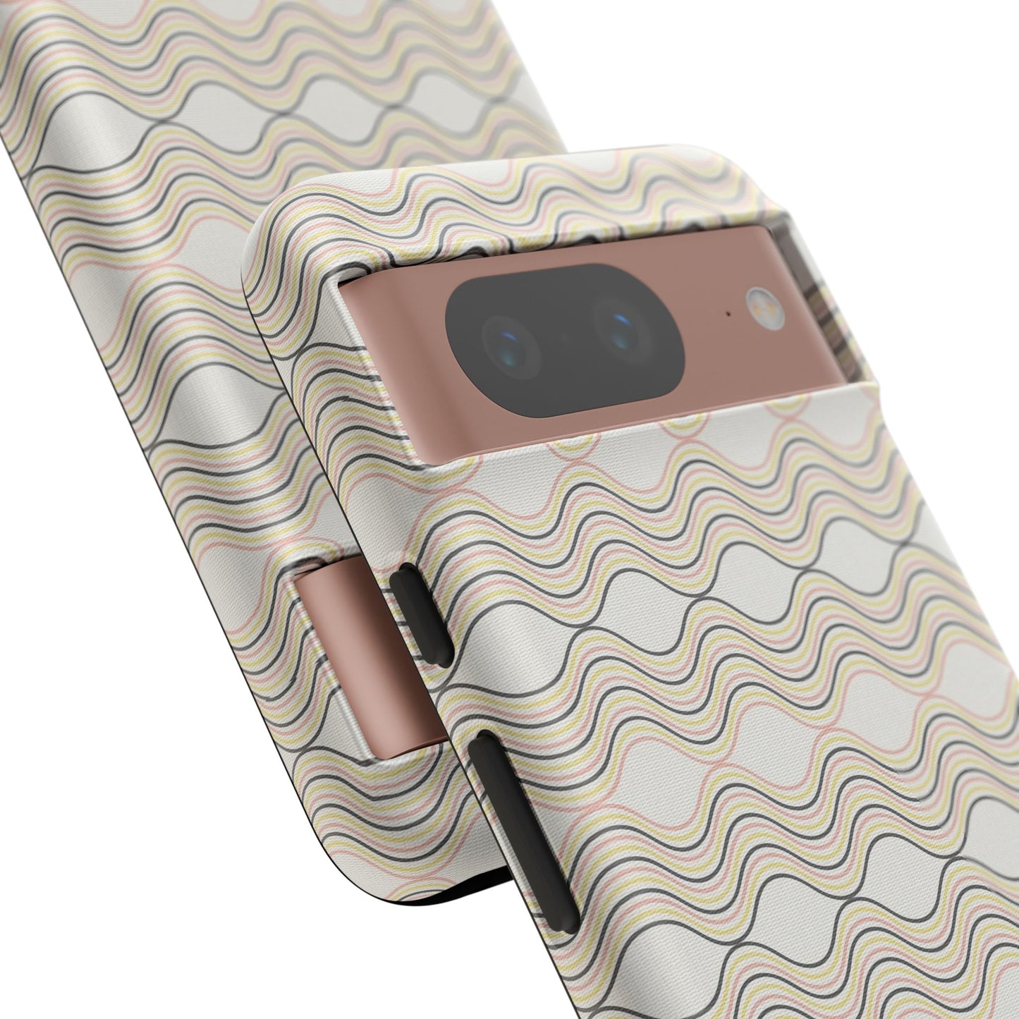 Stylish Phone Case for Tough Protection, Wavy Design, Chic Accessory, Gift for Her, Trendy Tech, Holiday Gift Idea