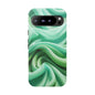 Stylish Phone Case, Tough Case, Green Abstract Design, Cell Phone Cover, Unique Gift, Trendy Accessory