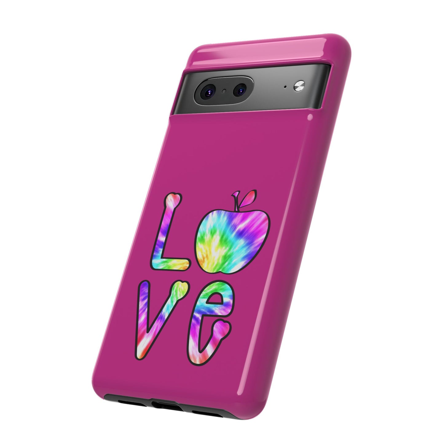 Colorful Love Phone Case, Tough Cases for iPhone, Cute Phone Accessory, Gift for Her, Summer Vibe Phone Cover