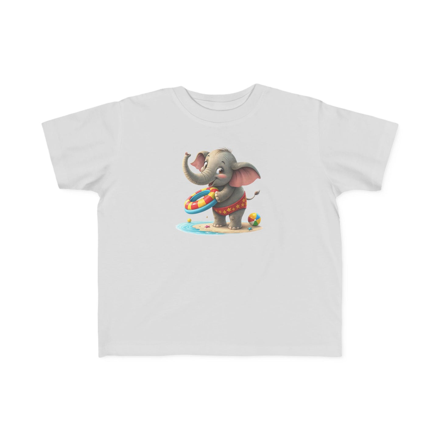 Cute Elephant Toddler Tee, Fun Summer Shirt, Kids Beachwear, Adorable Gift for Ages 2-5, Playful Animal Apparel