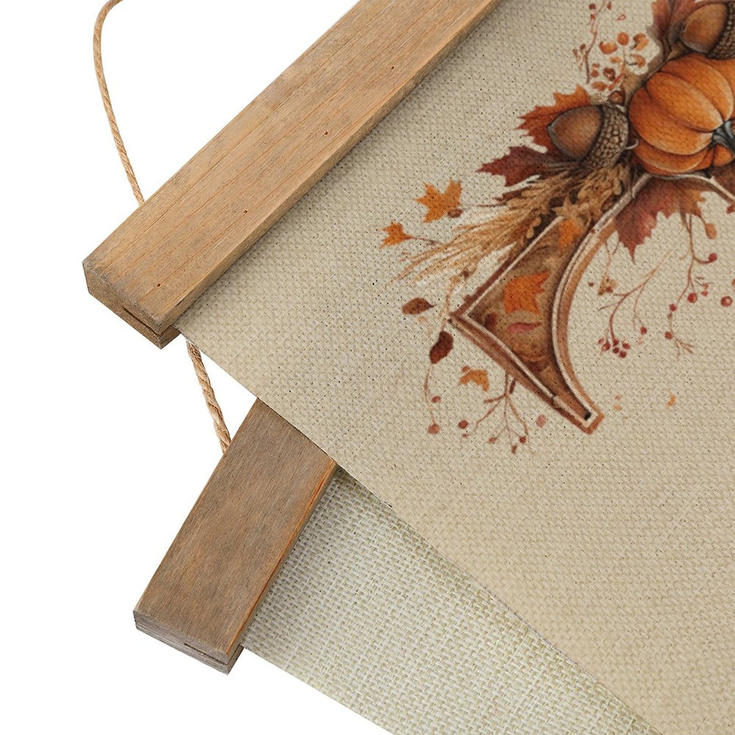 Framed Flax Painting Wall Decor - Letter L