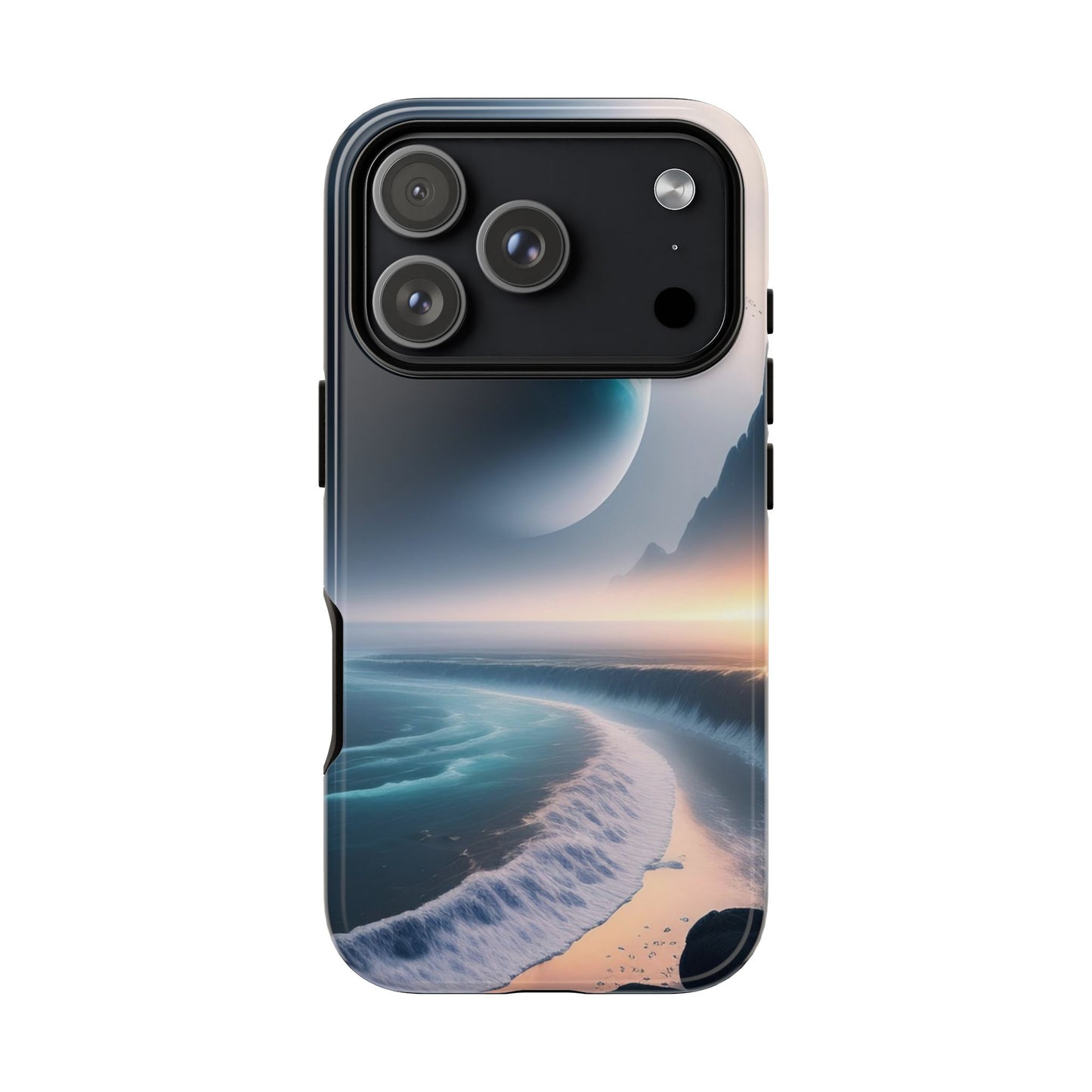 Galaxy Ocean Phone Case — Surreal Planet Beach Tough Case