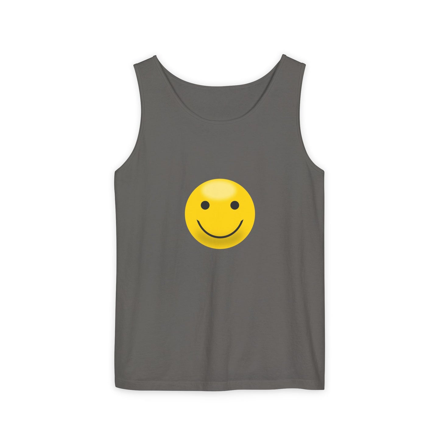 Smiley Face Tank Top, Summer Shirt, Casual Wear, Beach Outing, Gift for Friends, Positive Vibes Apparel