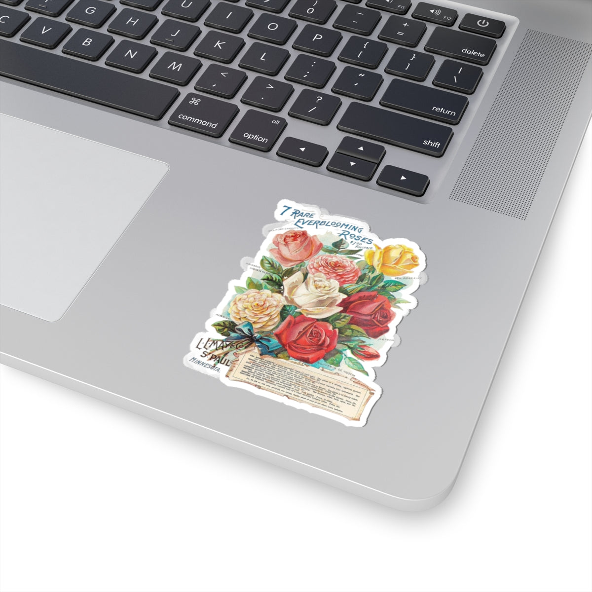 Vintage Rose Bouquet Kiss-Cut Stickers — Floral Laptop & Journal Decals