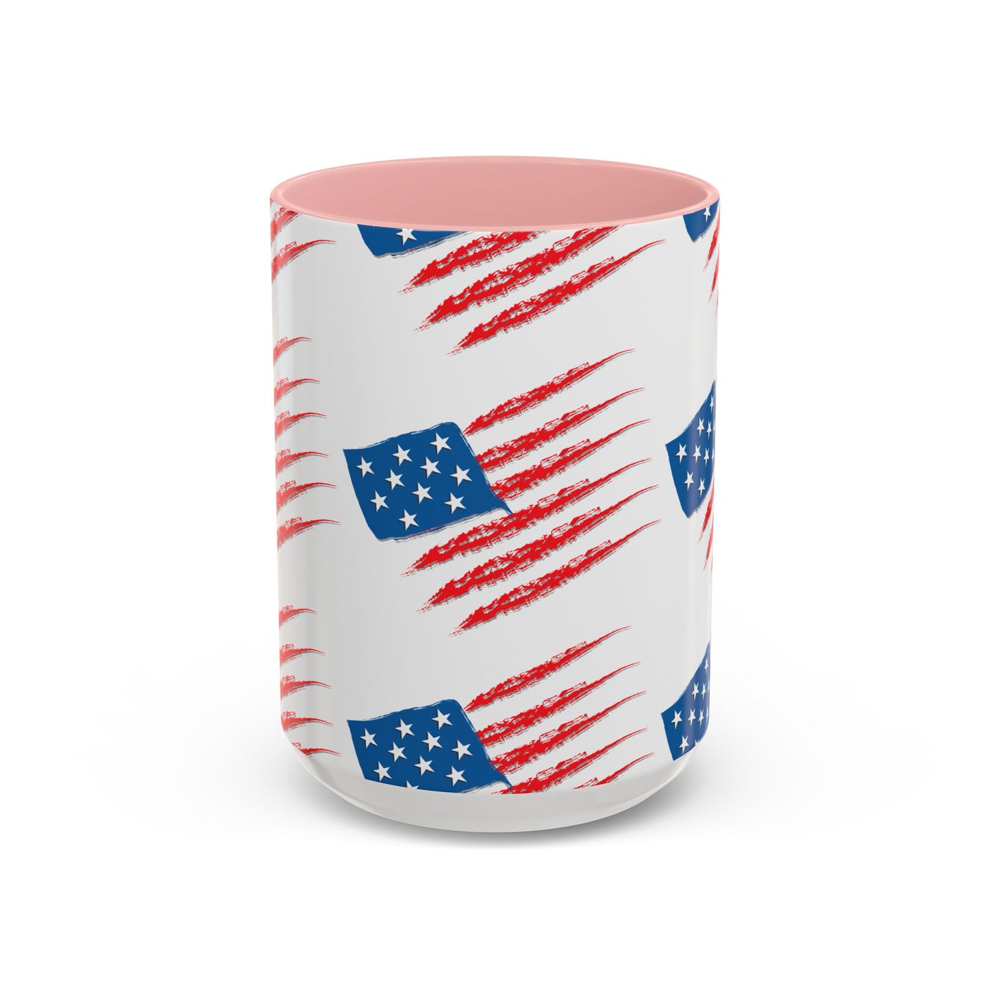 Patriotic Accent Coffee Mug | USA Flag Design, Perfect Gift for Veterans & Independence Day, Coffee Lover's Merchandise, Red White [...]