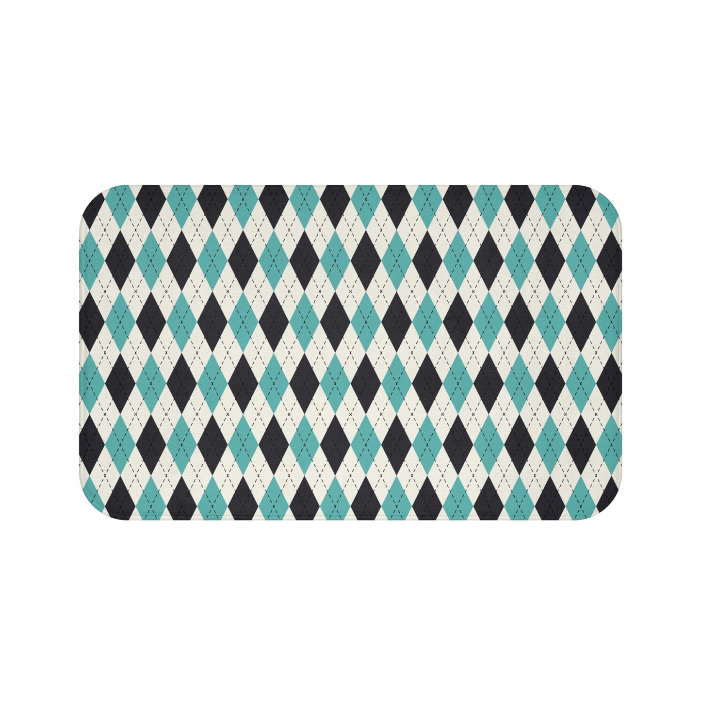 Stylish Argyle Bath Mat | Modern Bathroom Decor, Soft Floor Mat for Comfort, Housewarming Gift, Unique Home Accessory