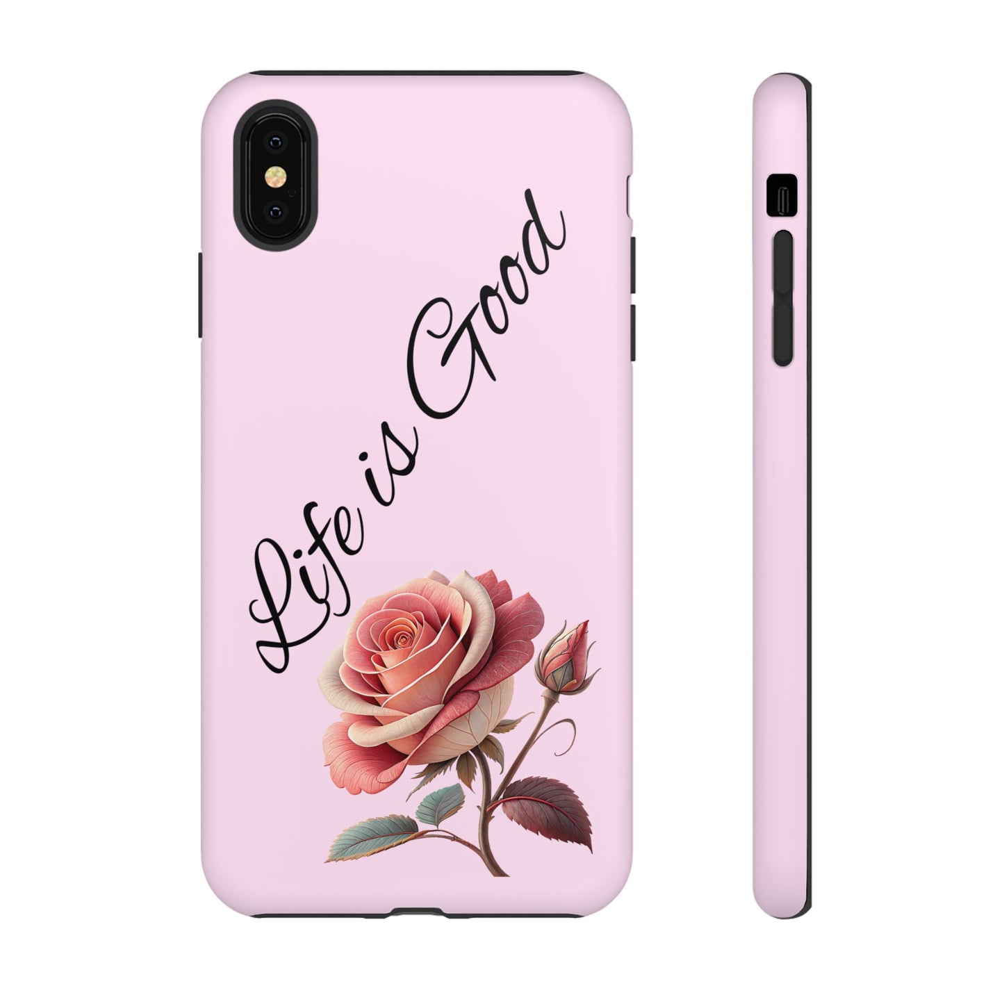 Roses & Positivity Phone Case - Floral Design, Life is Good, Tough Cases for Everyday Wear, Gift for Friends, Mother's Day, Spring [...]
