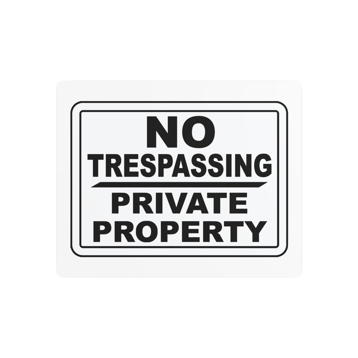 Metal Art Sign - 'No Trespassing' Decorative Home Security Sign, Rustic Home Decor, Yard Sign, Gift for New Homeowners, Protection Sign
