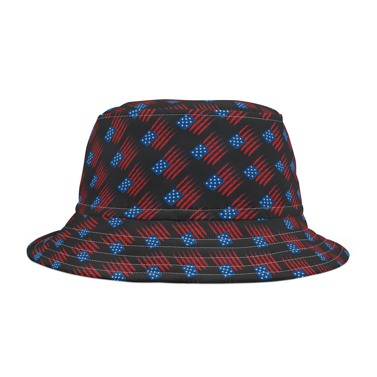 Patriotic Patterned Bucket Hat, Trendy Summer Hat, Independence Day Accessory, Outdoor Sun Protection, Festival Fashion Statement