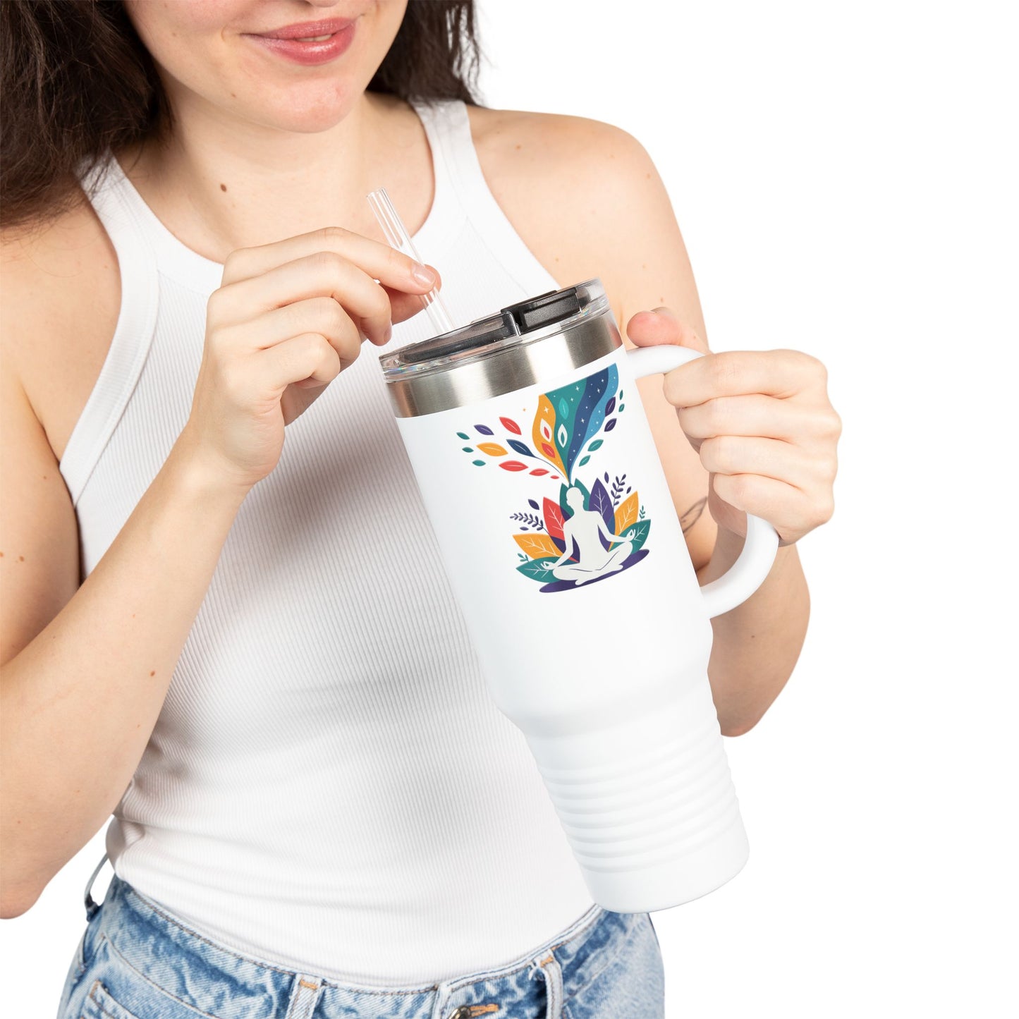 Colorful Yoga Themed Insulated Travel Mug | 40oz | Perfect Gift for Yoga Lovers, Coffee on the Go, Outdoor Adventures, Unique Travel [...]