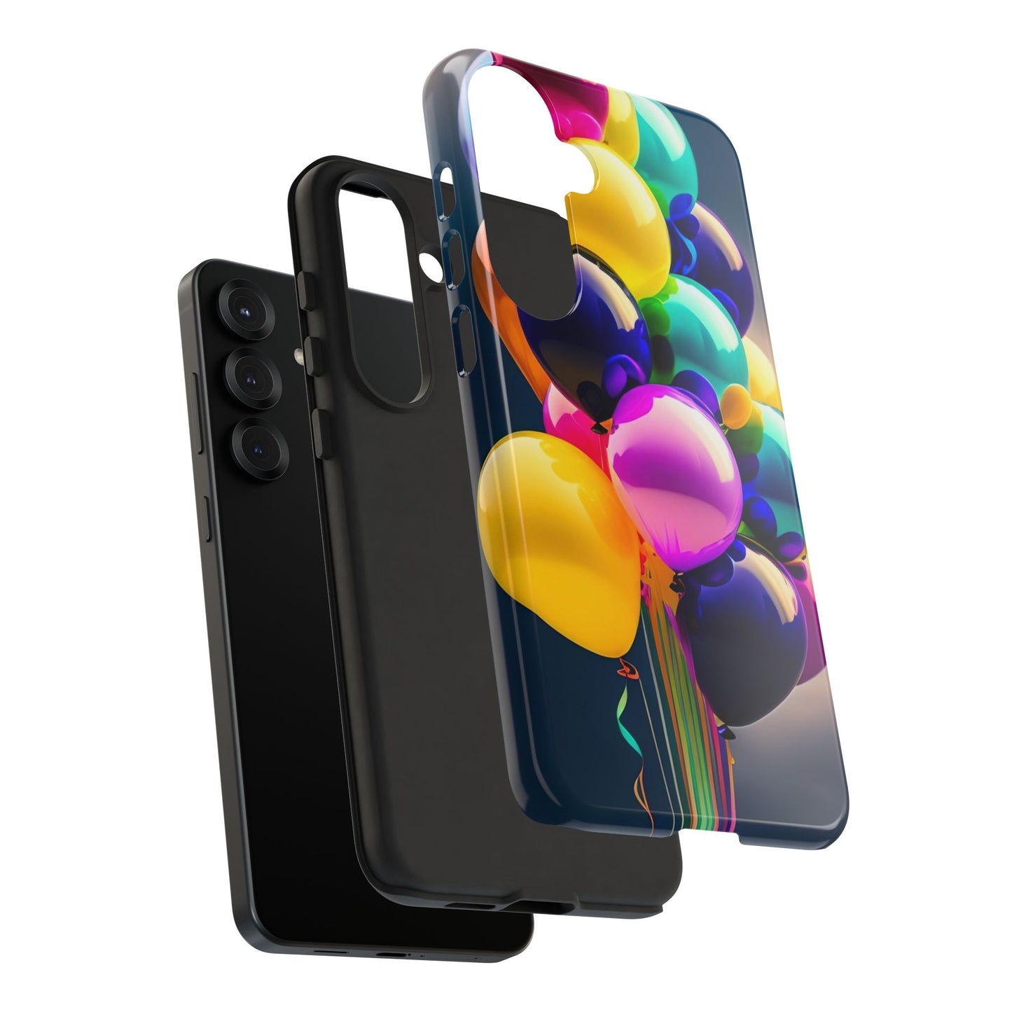 Colorful Balloon Tough Phone Case — Vibrant Party Balloons Protective Cover