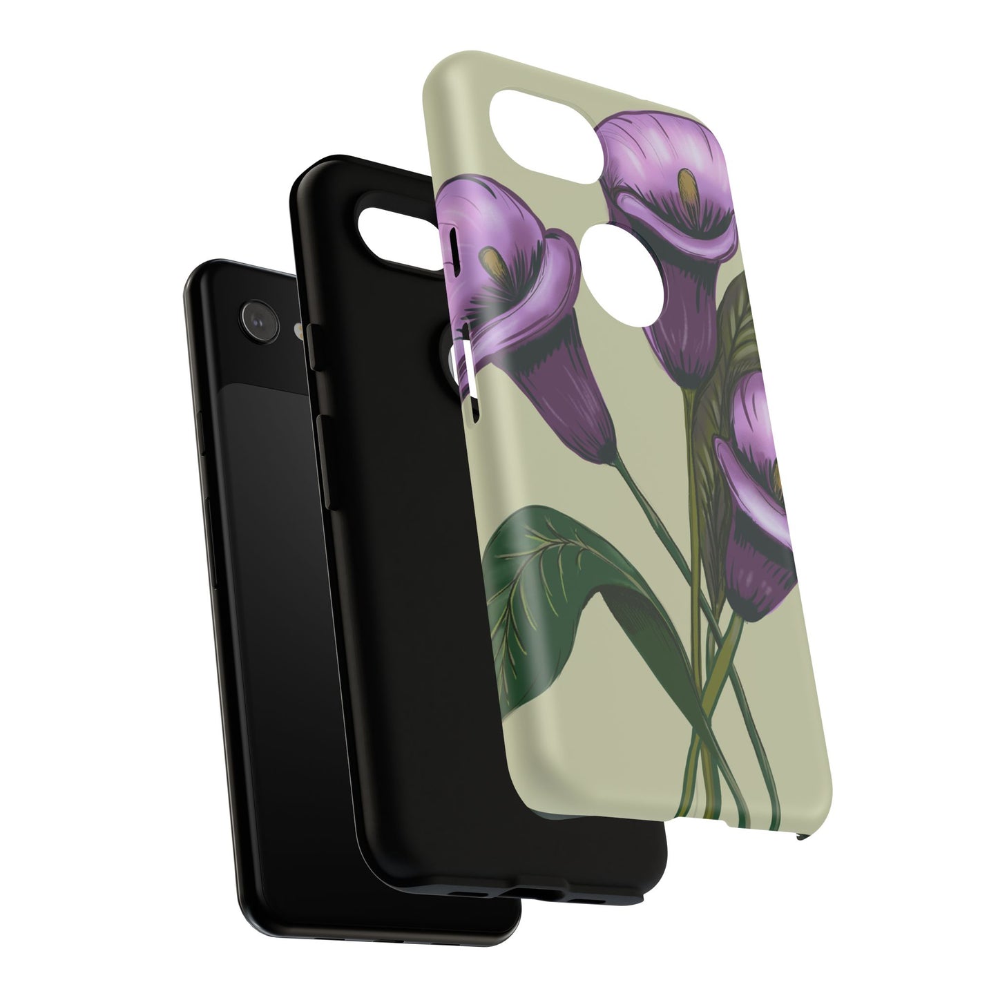Floral Phone Case - Tough Cases, Purple Flower Design, Cell Phone Accessories, Gift for Her, Nature Lover Essentials