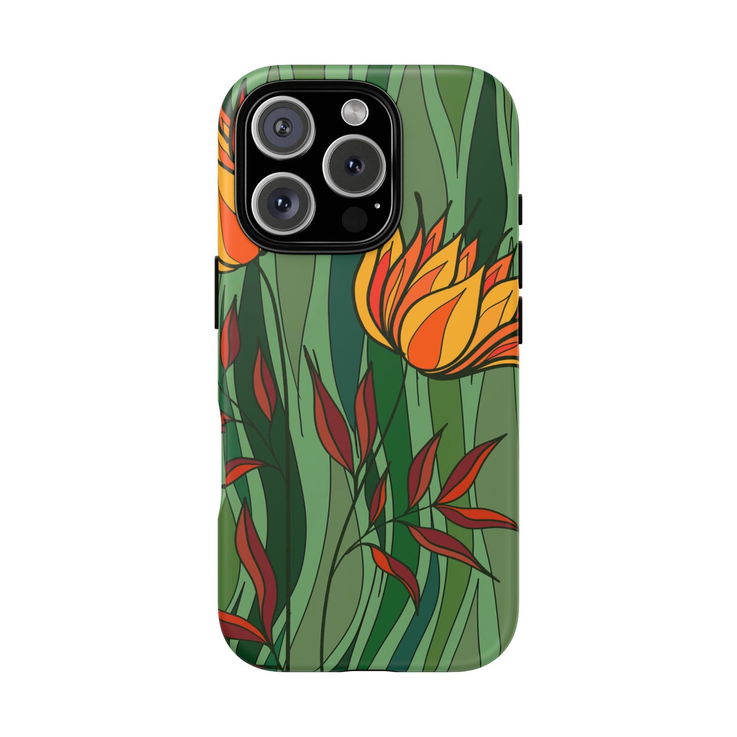 Vibrant Floral Phone Case, Nature-Inspired Tough Case, Eco-Friendly Cover, Unique Gift for Nature Lovers, Spring Decor