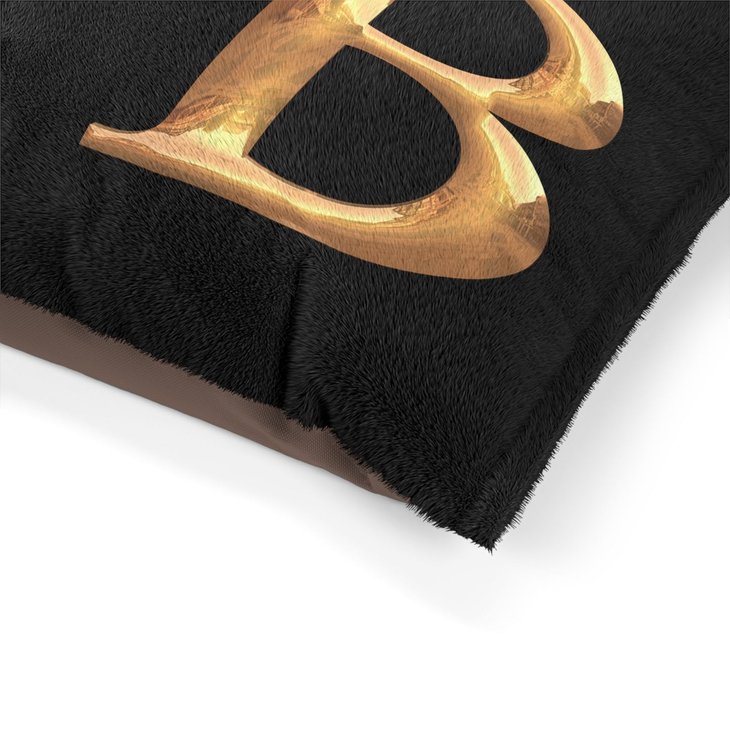 Personalized Pet Bed with Gold Letter Design, Cozy Dog Bed, Custom Cat Bed, Comfy Pet Mattress, Pet Gift for Dog Lovers