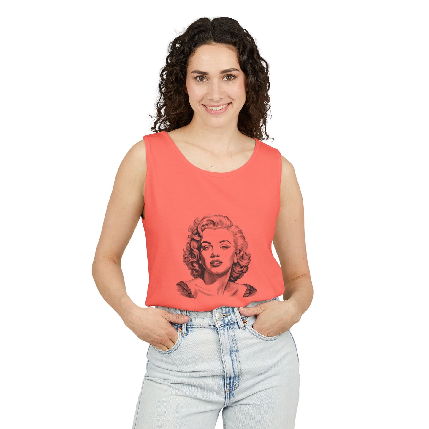 Vintage Marilyn Monroe Tank Top for Unisex, Retro Beachwear, Summer Casual Style, Gift for Movie Lovers, Classic Graphic Apparel